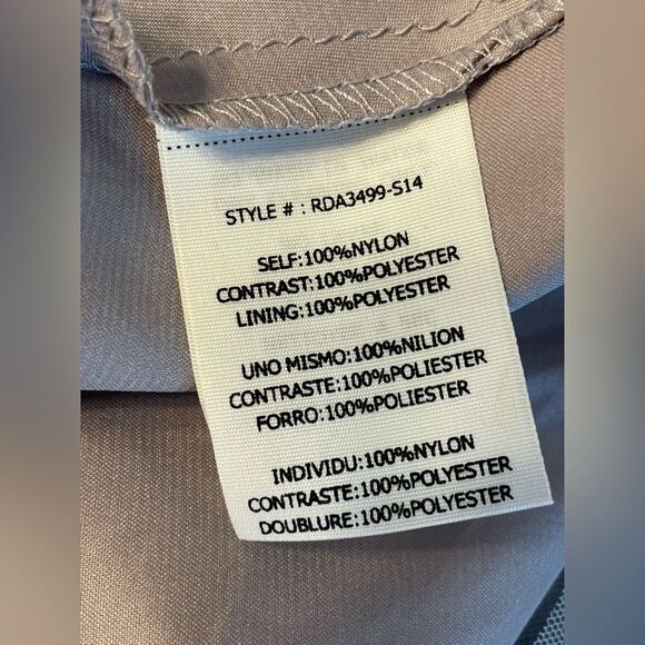 Ryu Tulle Mesh Dress w/Petal Trim Silver M - Picture 13 of 13